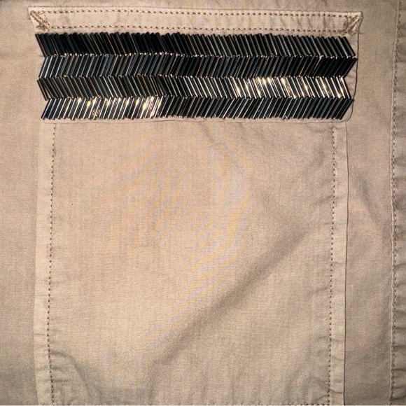 J Crew Women’s Tan Taupe Tunic Shirt Blouse with Bedded Chest Pockets Size 6 - Picture 7 of 13